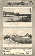 T2 1907 Apatin, Abthausen; Ritter Tó, Téglagyárak. Kiadja Szavodill József / Ritter-Teich, Ziegelfabriken / Lake, Bricky - Unclassified