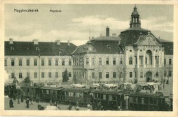 ** T2 Nagybecskerek, Zrenjanin, Veliki Beckerek; Megyeház A Nagybecskerek-Zsombolya Kisvasúttal, Gőzmozdony, Vonat, Piac - Unclassified