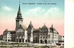 T2/T3 Szabadka, Subotica; Városháza, Taussig Vilmos üzlete. Kiadja Heumann Mór / Town Hall, Shops (EK) - Sin Clasificación