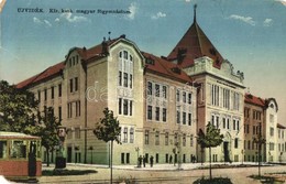 T3/T4 1916 Újvidék, Novi Sad; Kir. Katolikus Magyar Gimnázium, Villamos / Catholic High School, Tram + K.u.K. Militär-Ze - Unclassified