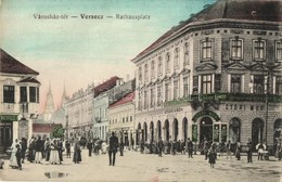 T2/T3 1912 Versec, Vrsac; Városház Tér, Győri Mór, G. Florian & Comp. üzlete, Hungaria Szálloda, Verseczi Hitelbank. Kia - Unclassified