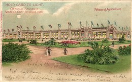 T2/T3 1904 Saint Louis, St. Louis; World's Fair, Palace Of Agriculture. Samuel Cupples Hold To Light Litho Art Postcard  - Non Classificati
