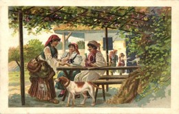 T2 1912 Cigány Jósnő / Gypsy Fortune Teller, Litho - Sin Clasificación