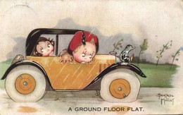 T2/T3 Ground Floor Flat / Children In Automobile, Raphael Tuck & Sons 'Oilette' Postcards No. 3585. S: Beatrice Mallet - Unclassified