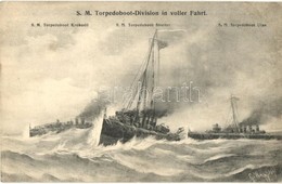 ** T2 S. M. Torpedoboots-Division In Voller Fahrt: Torpedoboot Krokodil, Streiter, Ulan / K.u.K. Kriegsmarine, Torpedo B - Sin Clasificación