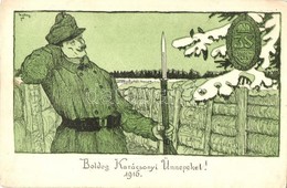 T2 1916 Boldog Karácsonyi Ünnepeket! / WWI K.u.K. Military Christmas Greeting Card S: Daday - Unclassified