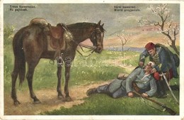 * T2/T3 'Hű Pajtások' / Wounded Soldier With Horse, WWI K. U. K. Military Postcard, Emge Nr 130. (kopott Sarok / Worn Co - Ohne Zuordnung