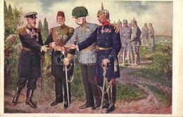 T2 'Az új Fegyvertárs' / WWI I Leaders Of The Central Powers: Wilhelm II, Franz Joseph, Mehmed V, Ferdinand I Of Bulgari - Unclassified