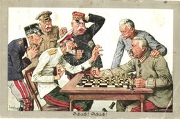 T3 Schach! Schach! / Hindenburg And Conrad Von Hötzendorf, WWI German Propaganda. M. Munk Wien Nr. 1036 S: Theodor Zasch - Non Classés