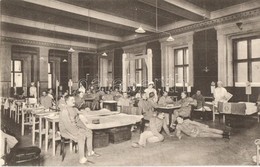 * T2 Militär-Rekonvaleszenten-Anstalt. Mannschafts-Krankenraum, Parterre / Military Convalescent Hospital, Room Interior - Ohne Zuordnung