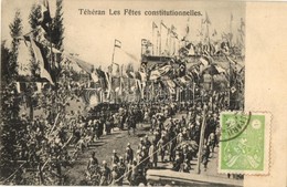 T2 Téhéran Les Fetes Constitutionnelles / A Perzsa Alkotmány ünnepi Menete Katonákkal / Celebration Of The Persian Const - Non Classés
