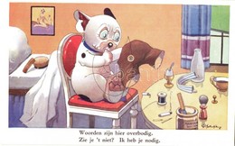 ** T1 Woorden Zijn Hier Overbodig / Bonzo Dog Sewing His Pants. Valentine & Sons Ltd. Bonzo Postcard 3726. S: G. E. Stud - Unclassified