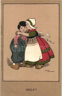 T2/T3 Young Dutch Couple, C. W. Faulkner & Co. Series Nr. 951.  S: Ethel Parkinson (kis Szakadás / Small Tear) - Ohne Zuordnung