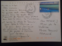 Nouvelle-caledonie Carte De Mont Dore 1997 Pour Toulon - Lettres & Documents