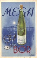 T2 Badacsonyi 'Mega' Bor Reklámlapja / Hungarian Wine Advertisement S: Németh N. Gábor - Non Classés