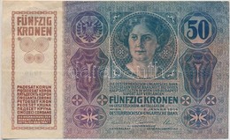 1914. 50K 'Mohács Város Pénztári Hivatala 1919' Felülbélyegzéssel (fake Overprint) T:III - Ohne Zuordnung