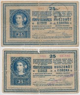 1918. 25K '3022' 3mm, Hullámos Hátlap, Hamis 'Zircvidéki Takarékpénztár' Felülbélyegzéssel (fake Overprint) + 25K '3027' - Non Classificati