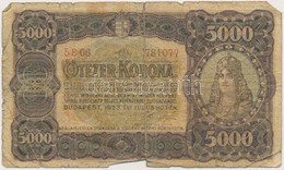 1923. 5000K 'Magyar Pénzjegynyomda Rt. Budapest' T:III-,IV
Adamo K39 - Non Classés