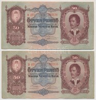 1932. 50P (5x) Közte Sorszámkövető Pár T:I-,II - Non Classificati