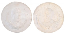 Seregély Dezső (1867-1948) 1928. Kossuth Lajost ábrázoló Két Darabos Gipsz Plakett, Negatív és Pozitív éremképpel (242 é - Unclassified