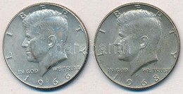 Amerikai Egyesült Államok 1966-1968D 1/2$ Ag 'Kennedy' (2x) T:1-,2 
USA 1966-1968D 1/2 Dollar Ag 'Kennedy' (2x) C:AU,XF - Sin Clasificación