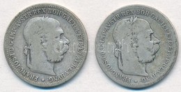 Ausztria 1893-1894. 1K Ag 'Ferenc József' (2xklf) T:2-,3 Austria 1893-1894. 1 Corona Ag 'Franz Joseph' (2xdiff) C:VF,F - Non Classificati