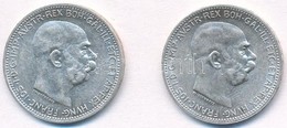 Ausztria 1915. 1K Ag 'Ferenc József' (2x) T:1-,2
Austria 1915. 1 Corona Ag 'Franz Joseph' (2x) C:AU,XF - Unclassified