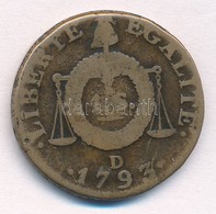 Franciaország 1793D 1S Br T:2-,3
France 1793D 1 Sol Br C:VF,F
Krause KM#619.5 - Ohne Zuordnung