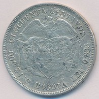 Kolumbia 1879. 50c Ag (11,37g) T:3
Columbia 1879. 50 Centavos Ag (11,37g) C:F
Krause KM#177.1 - Non Classés