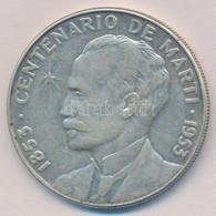 Kuba 1953. 1P Ag 'Jose Marti' T:2
Cuba 1953. 1 Peso Ag 'Jose Marti C:XF
Krause KM#29 - Non Classés