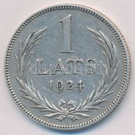 Lettország 1924. 1L Ag T:2 
Latvia 1924. 1 Lats Ag C:XF
Krause KM#7 - Sin Clasificación