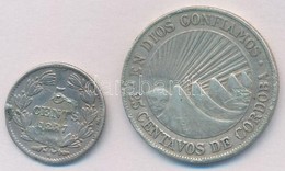 Nicaragua 1887. 5c Ag + 1912. 25c Ag T:2-,3
Nicaragua 1887. 5 Centavos Ag + 1912. 25 Centavos Ag C:VF,F - Unclassified