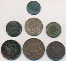 7db-os Vegyes Magyar és Külföldi Rézpénz Tétel T:2-,3 Ph.
7pcs Of Various Copper Coins C:VF,F Edge Error - Non Classés
