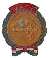 DN 'MKOE (Magyar Kutyatenyésztők Országos Egyesülete)' Zománcozott Fém Jelvény (40x47mm) T:2 Patina - Unclassified