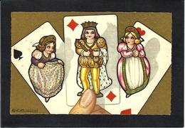 CPA Jeu De Cartes Carte à Jouer Playing Cards écrite Illustrateur Italien Italie - Cartes à Jouer