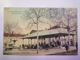 CASTELMORON-sur-LOT  (Lot-et-Garonne)  :  Place Du Marché   1907   - Castelmoron