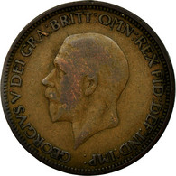 Monnaie, Grande-Bretagne, George V, 1/2 Penny, 1934, TB, Bronze, KM:837 - C. 1/2 Penny