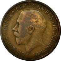 Monnaie, Grande-Bretagne, George V, 1/2 Penny, 1920, B+, Bronze, KM:809 - C. 1/2 Penny