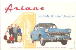 Buvard ARIANE La Grande Voiture Française 4 Cylindres 4 Vitesses - Automóviles