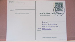 Berlin: GA P79A Gest. Kiel 1 Vom 23.3.69 Mit 20 Pf Lorsch/Hessen Rs. Schiffspost-Stpl. 5 Jahre Zerstörer "Hamburg" - Postcards - Used