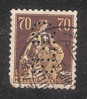 Perfin/perforé/lochung Switzerland No YT125 1908 Hélvetie Assise Avec épée  CFB  C.F. Bally Schuhfabriken AG Schonenwerd - Gezähnt (perforiert)