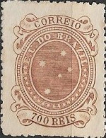 BRAZIL - "CRUZEIRO", 1st ISSUE OF THE REPUBLIC (700 RÉIS) 1894 - NEW NO GUM - Ungebraucht