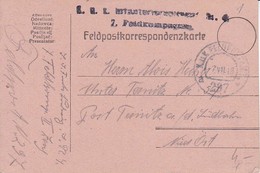 Feldpostkarte K.u.k. Infanterieregiment Nr. 4 Nach Ternitz  - 1918 (38790) - Brieven En Documenten