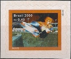 BRAZIL - DEFINITIVES: RADICAL SPORTS (SKATEBOARD, SELF-ADHESIVE) 2000 - MNH - Skateboard