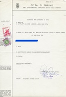 FISCAUX ITALIE TIMBRE COMMUNAL TURIN 100 L ROUGE 1984 - Sin Clasificación