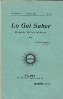 Lo Gai Saber, N° 76, Febrier 1931, La Ramelada Del Colège D'Occitania, N° 10, Janv. -Feb. 1931. - Midi-Pyrénées