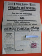 GEBRUDER DOBRUCKI,LINZ A.D.Prazisions Maschinen Und Werkzeuge.Catalogue - Gebührenstempel, Impoststempel