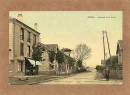 CPA - DEUIL-la-BARRE (95) - Vue De L'avenue De La Gare - Carte Aspect Toilé - Deuil La Barre