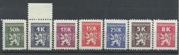 CHECOSLOVAQUIA YVERT SERVICIO 1/7  MNH  ** - Timbres De Service