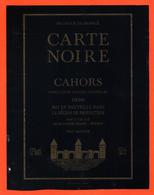 étiquette + Etiq De Dos Magnum Vin De Cahors Carte Noire 1995 CVGSO à Castelfranc - 150cl - Cahors